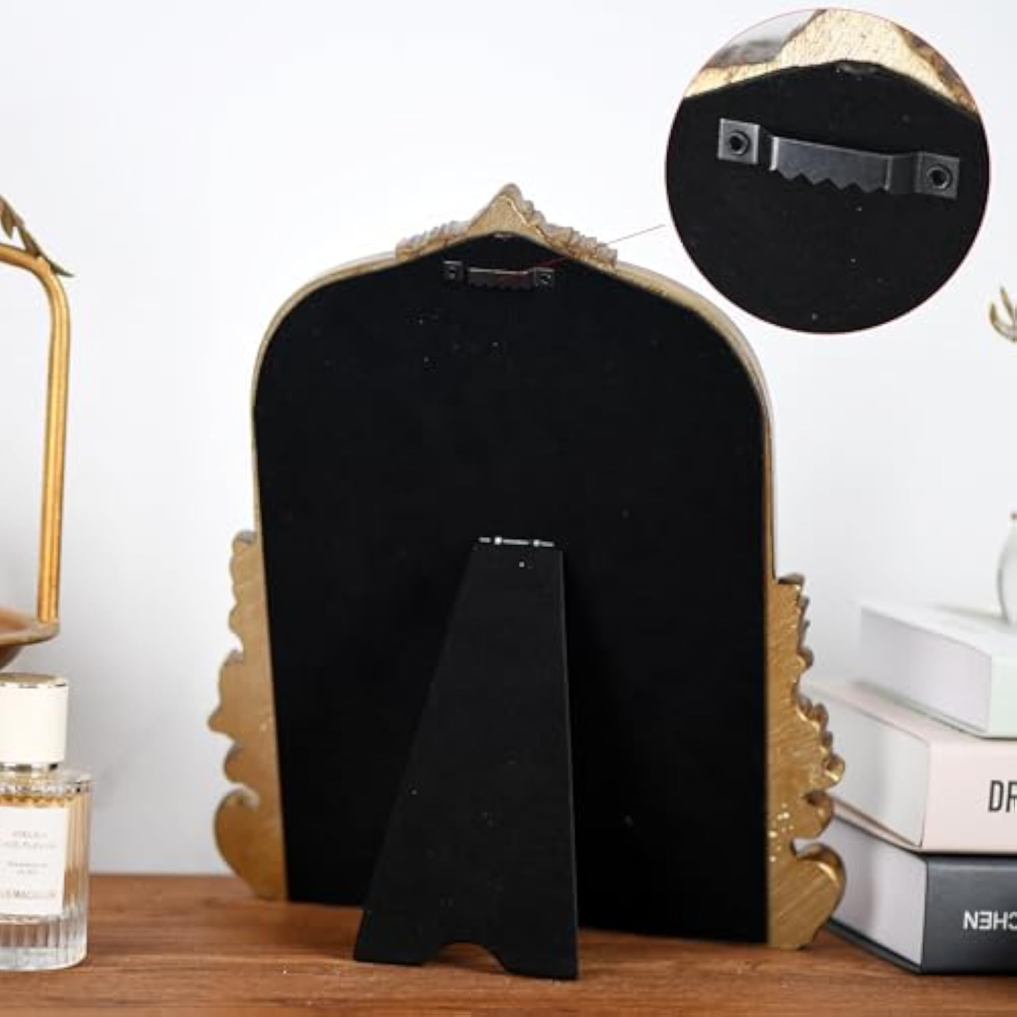 Antique Arched Mirror for Vanity with Resin Frame